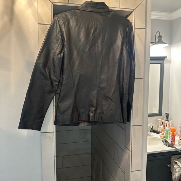 Worthington Black Leather Jacket-Lambskin. Worn 1x - Picture 5 of 11